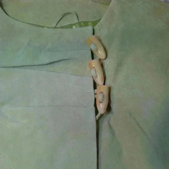 TERRY LEWIS | Boho 100% Leather Suede Fringe Cape Poncho Jacket One Size - Picture 11 of 16